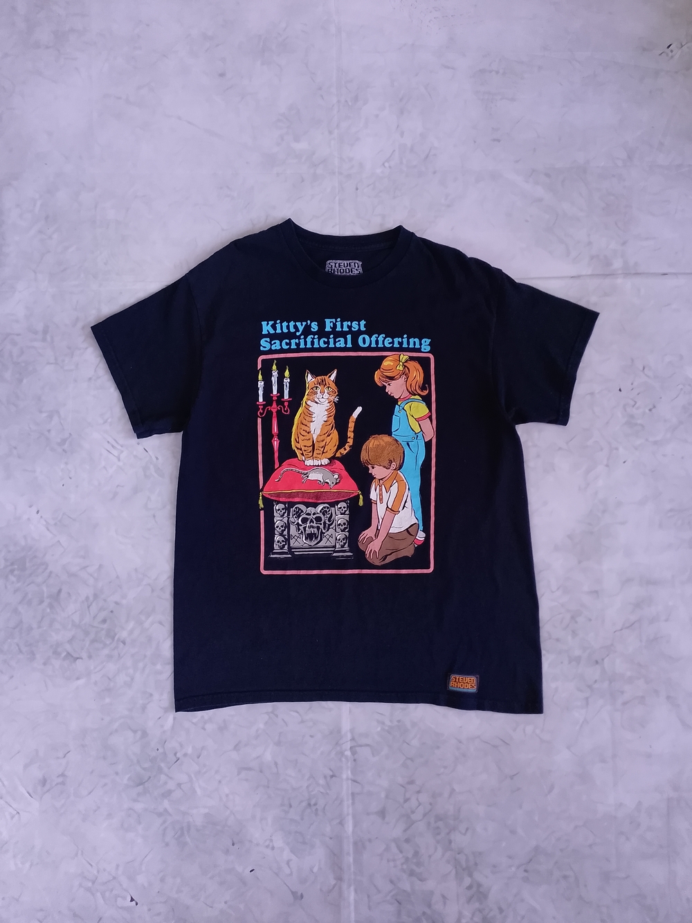 Kitty's First Sacrificial Offering Graphic Tee - Black Steven Rhodes